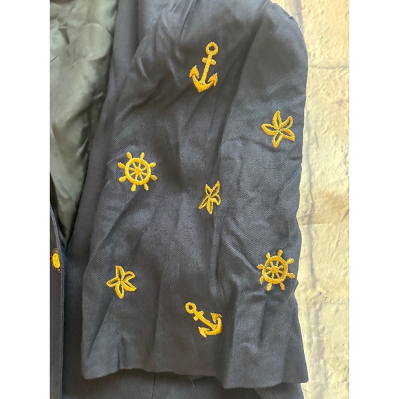 Vintage Fink Modell Sailor Blue Dress with Navigate of Pacific Ocean Buttons XL - Picture 4 of 14